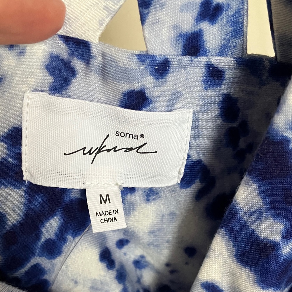 Soma Blue and White Patterned Dress - Picture 4 of 4